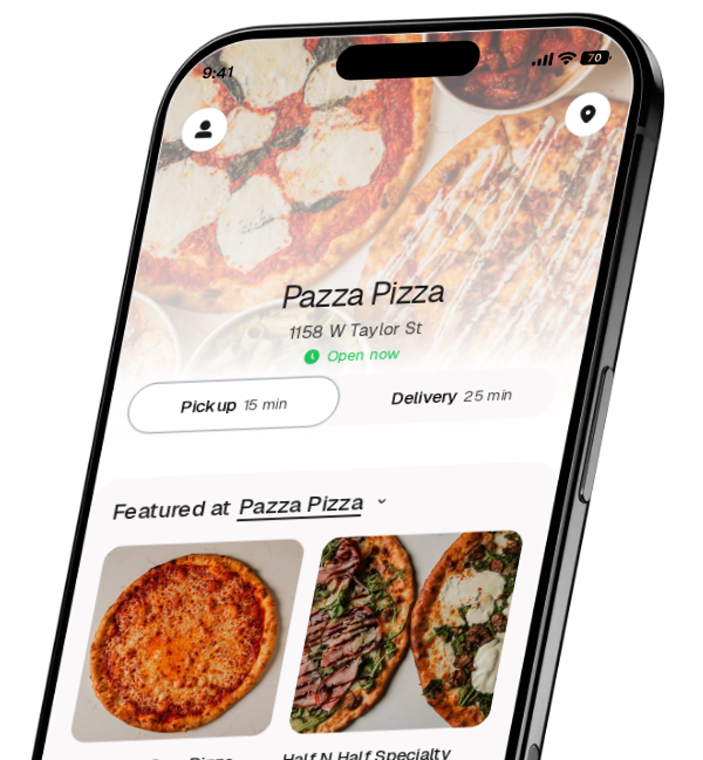 Pazza Pizza app preview